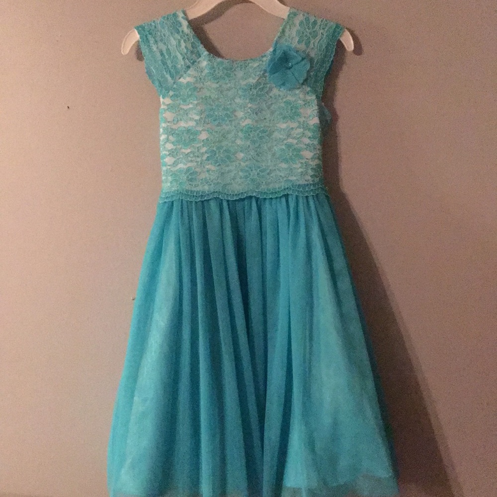 Teal/lace front dress✔️✔️SOLD✔️✔️